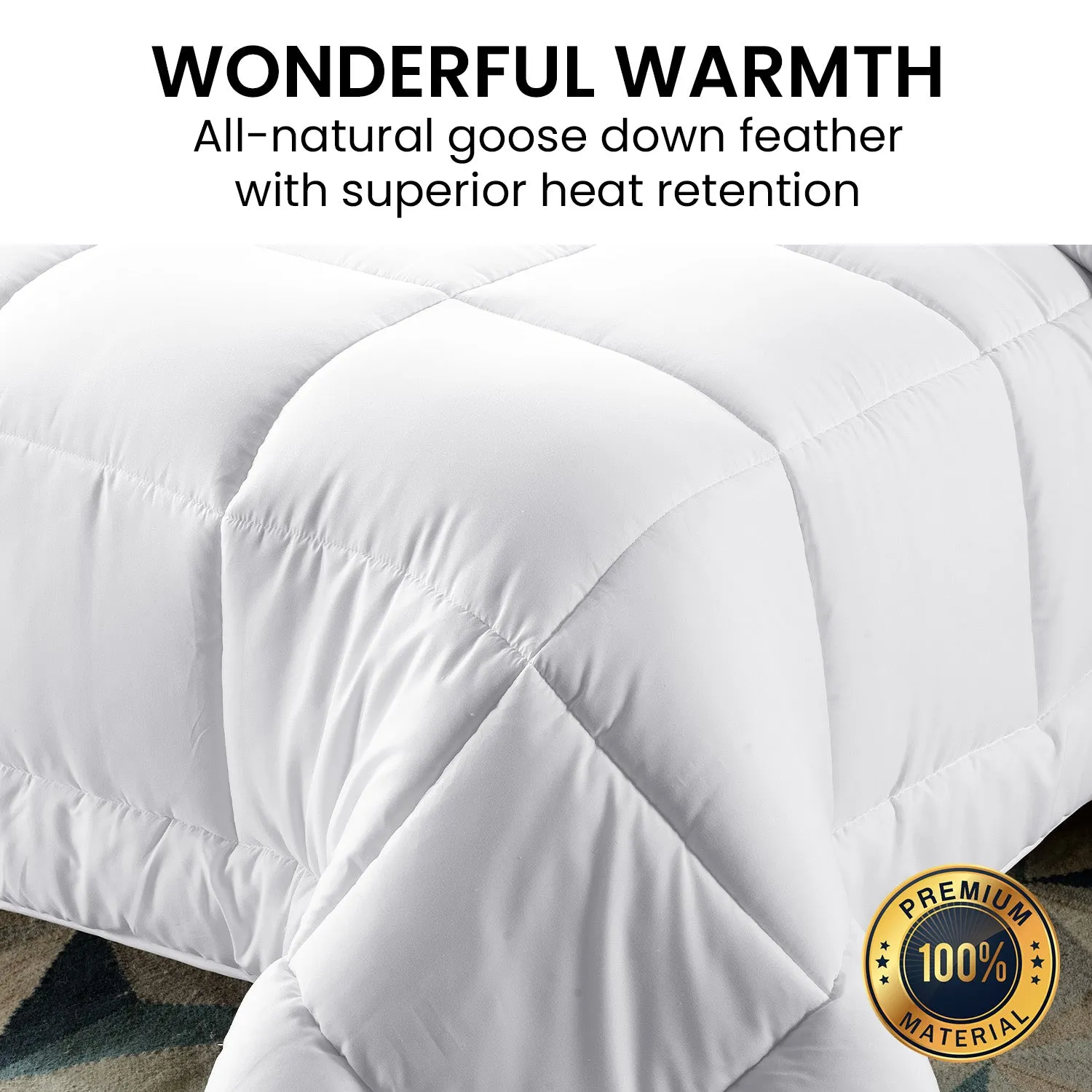 500GSM Goose Down Feather Comforter Super King - Laura Hill