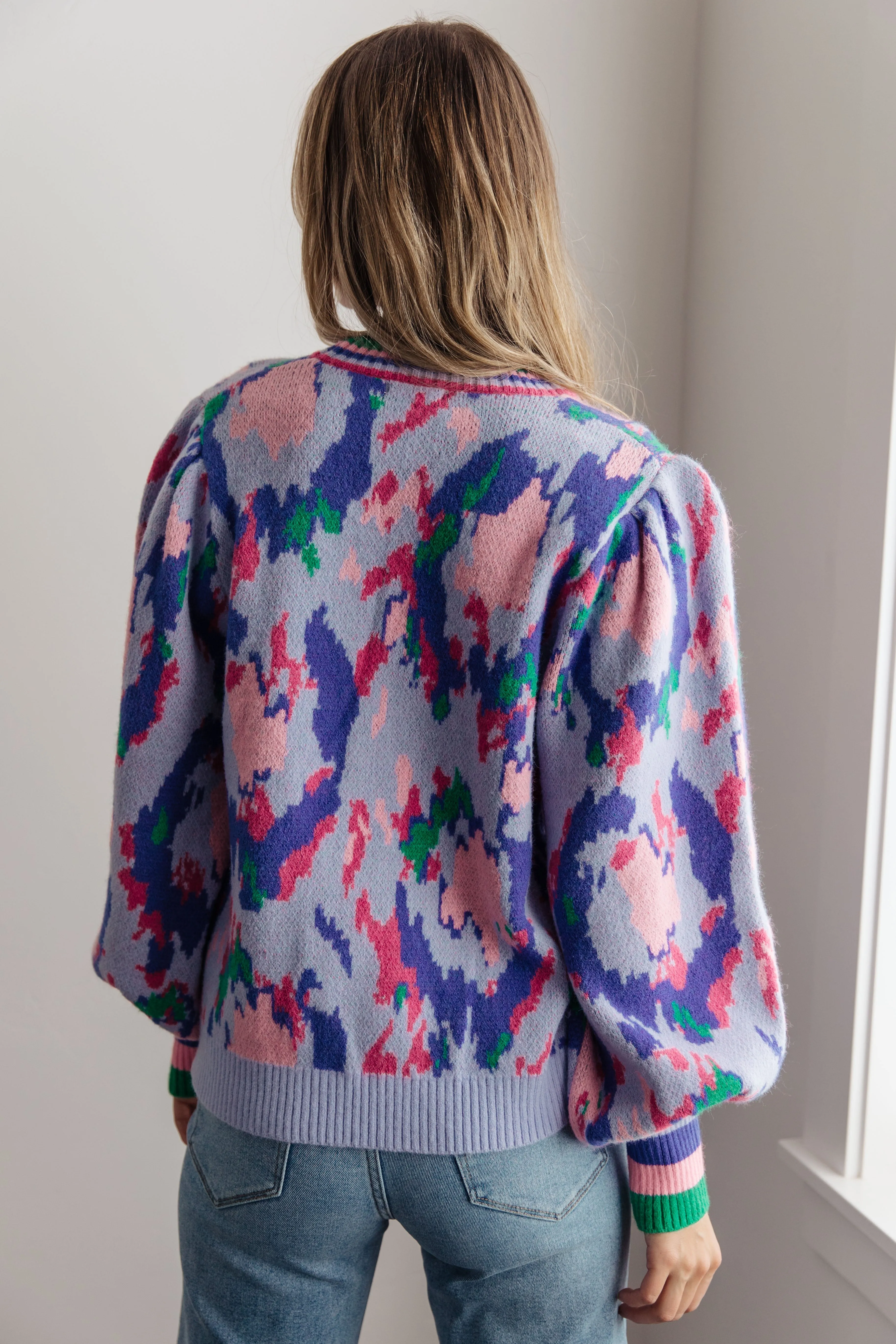 Abbigail Abstract Print Sweater