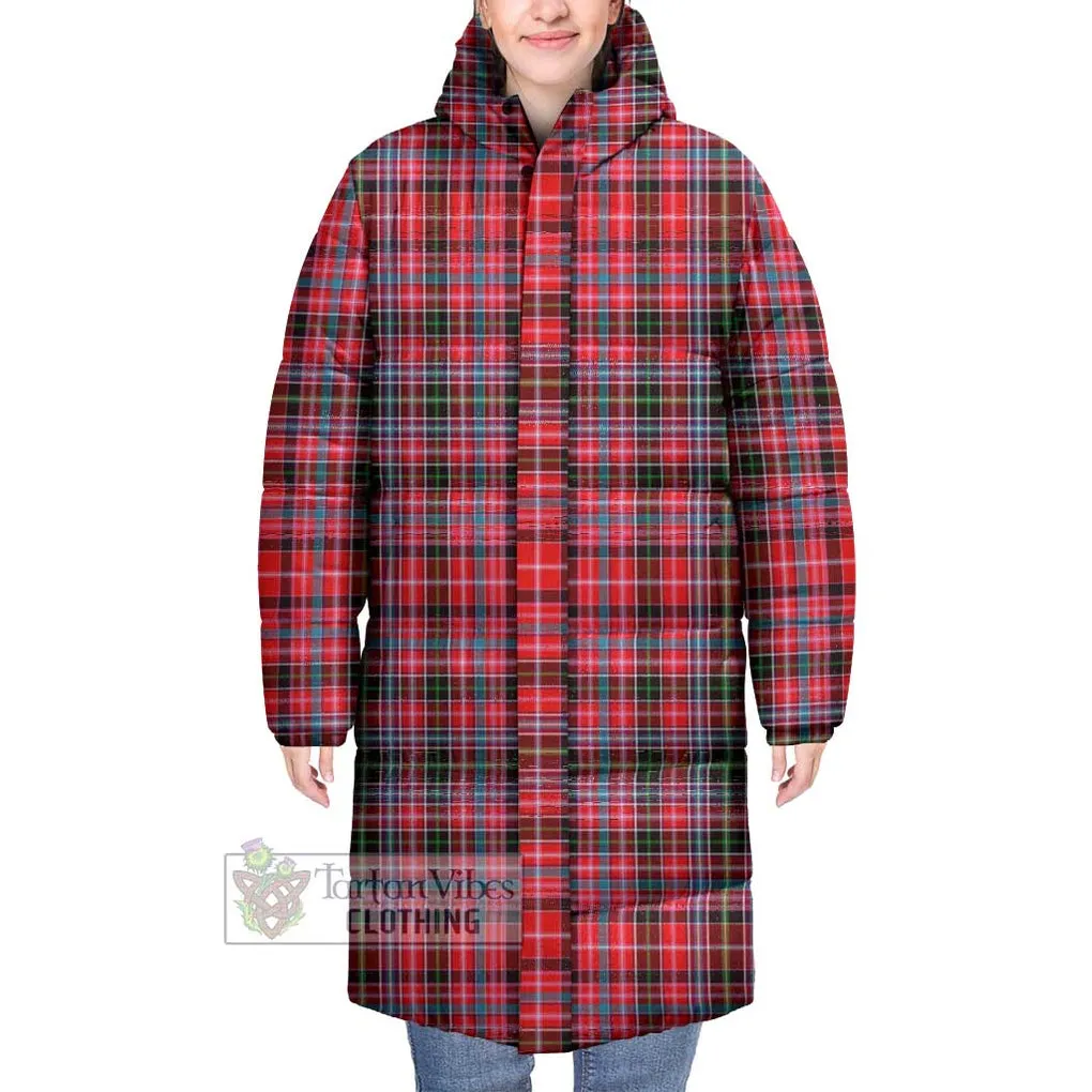 Aberdeen District Tartan Long Down Jacket