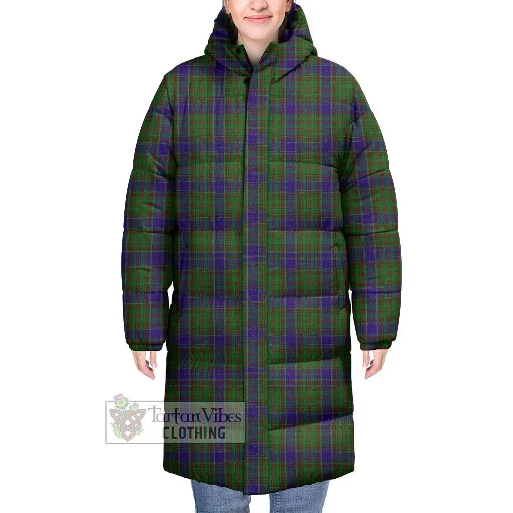 Adam Tartan Long Down Jacket