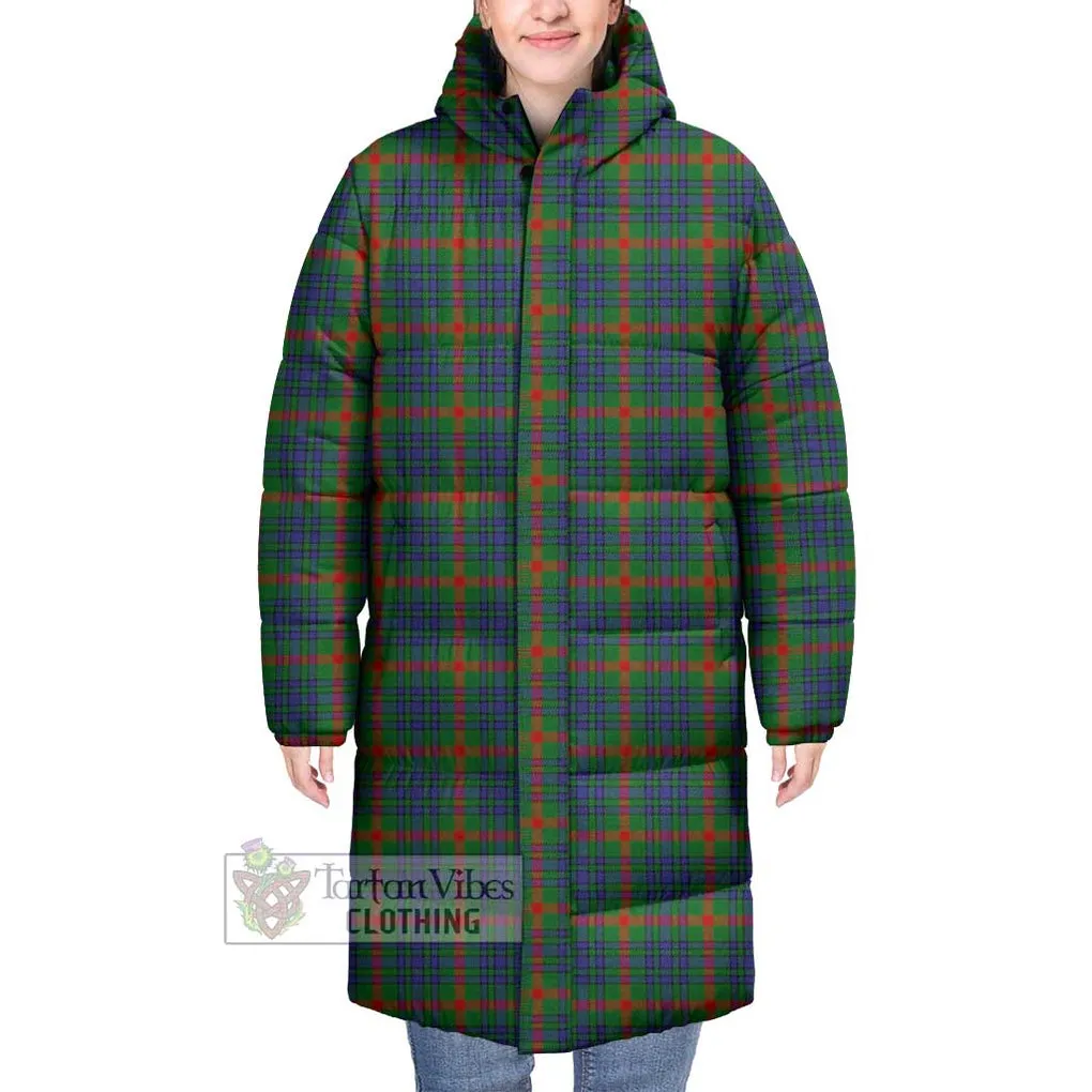 Aiton Tartan Long Down Jacket