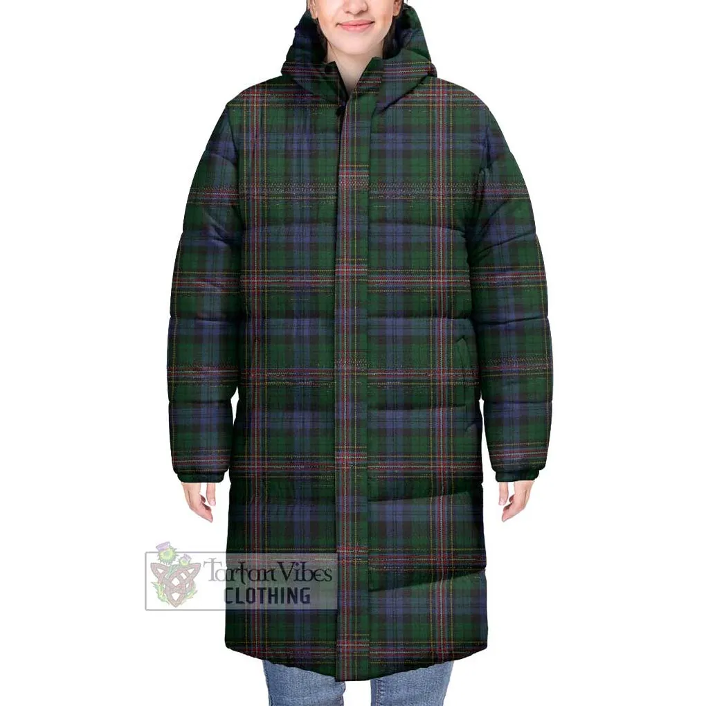 Allison Tartan Long Down Jacket