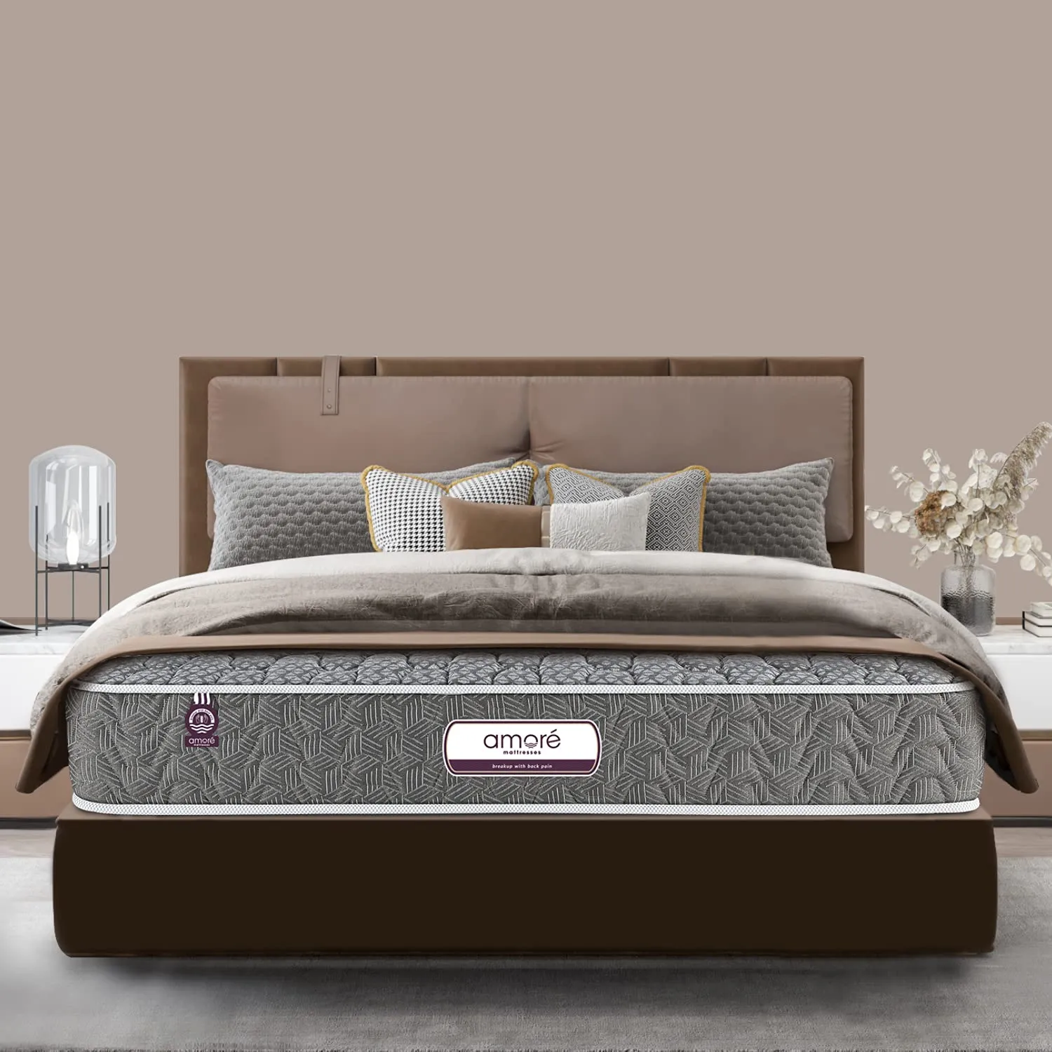 Amore Bond Dual Comfort 5.5 inch High Resilience & Rebonded Foam Orthopedic King Size Mattress (78x72x5.5).