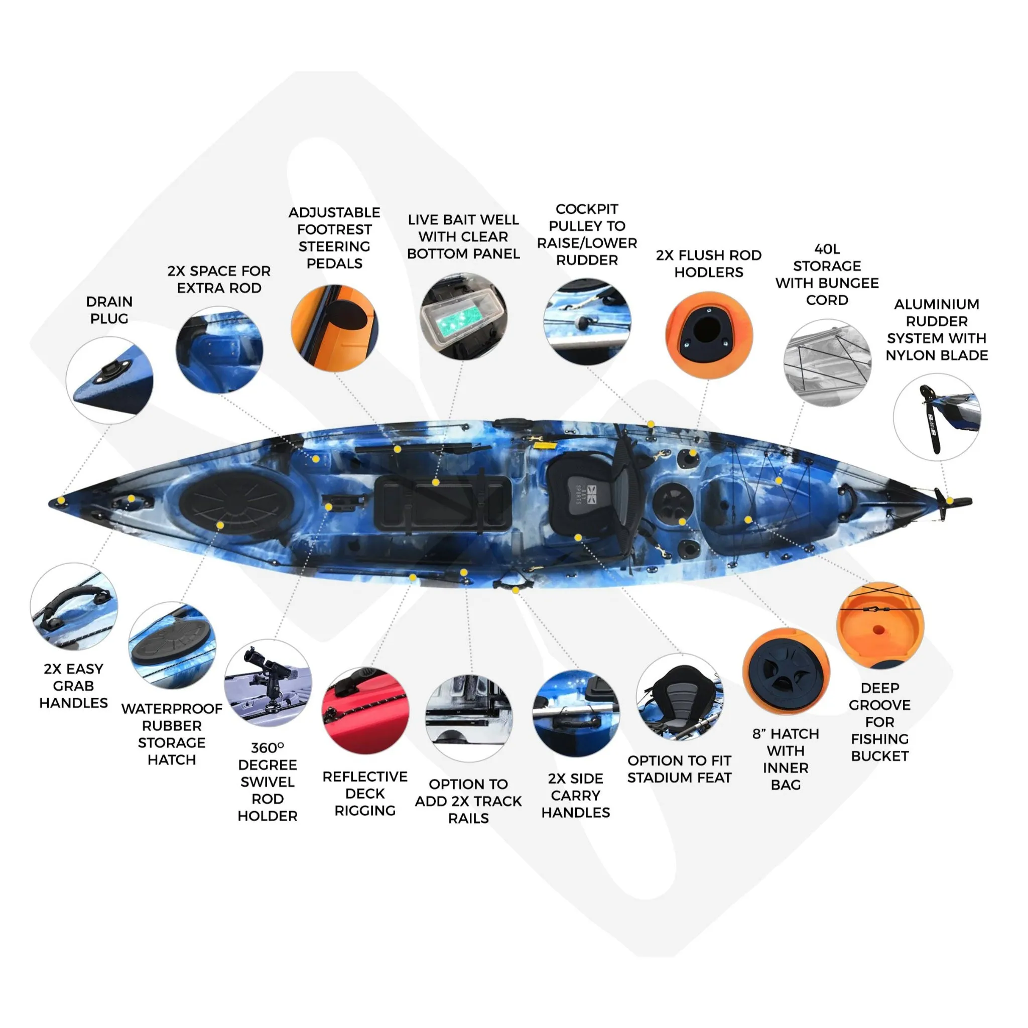 Angler Pro - 4m Fishing Kayak with ClearView Window