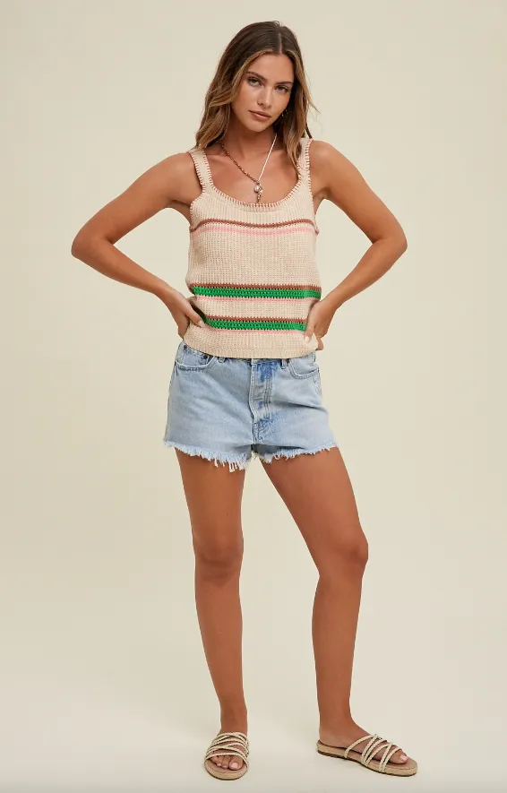 Avery Striped Sweater Tank - Final Sale 40% off in cart