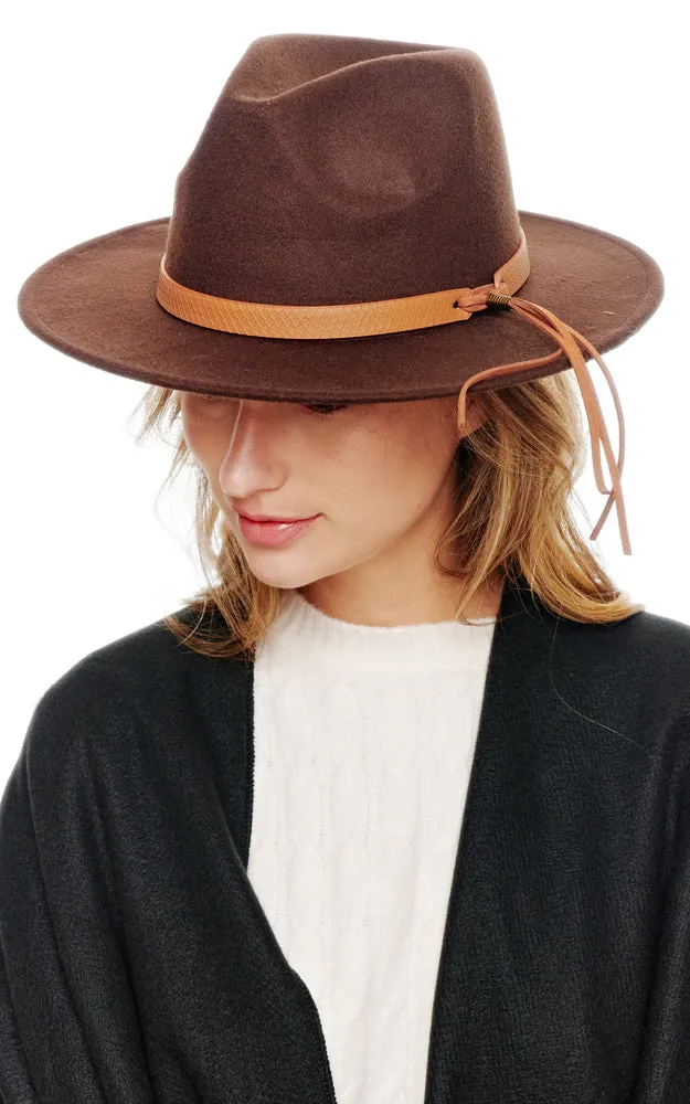 BHAT2025 Felt Brim w/Belt Band Fedora Hat