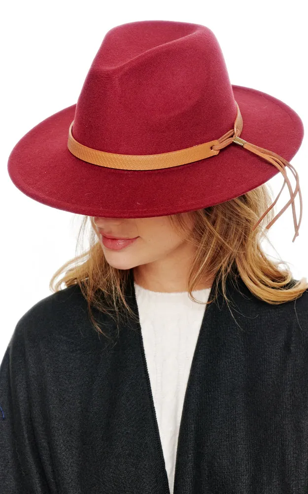 BHAT2025 Felt Brim w/Belt Band Fedora Hat