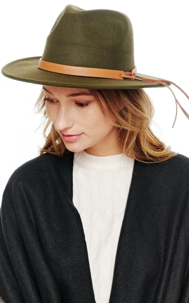 BHAT2025 Felt Brim w/Belt Band Fedora Hat