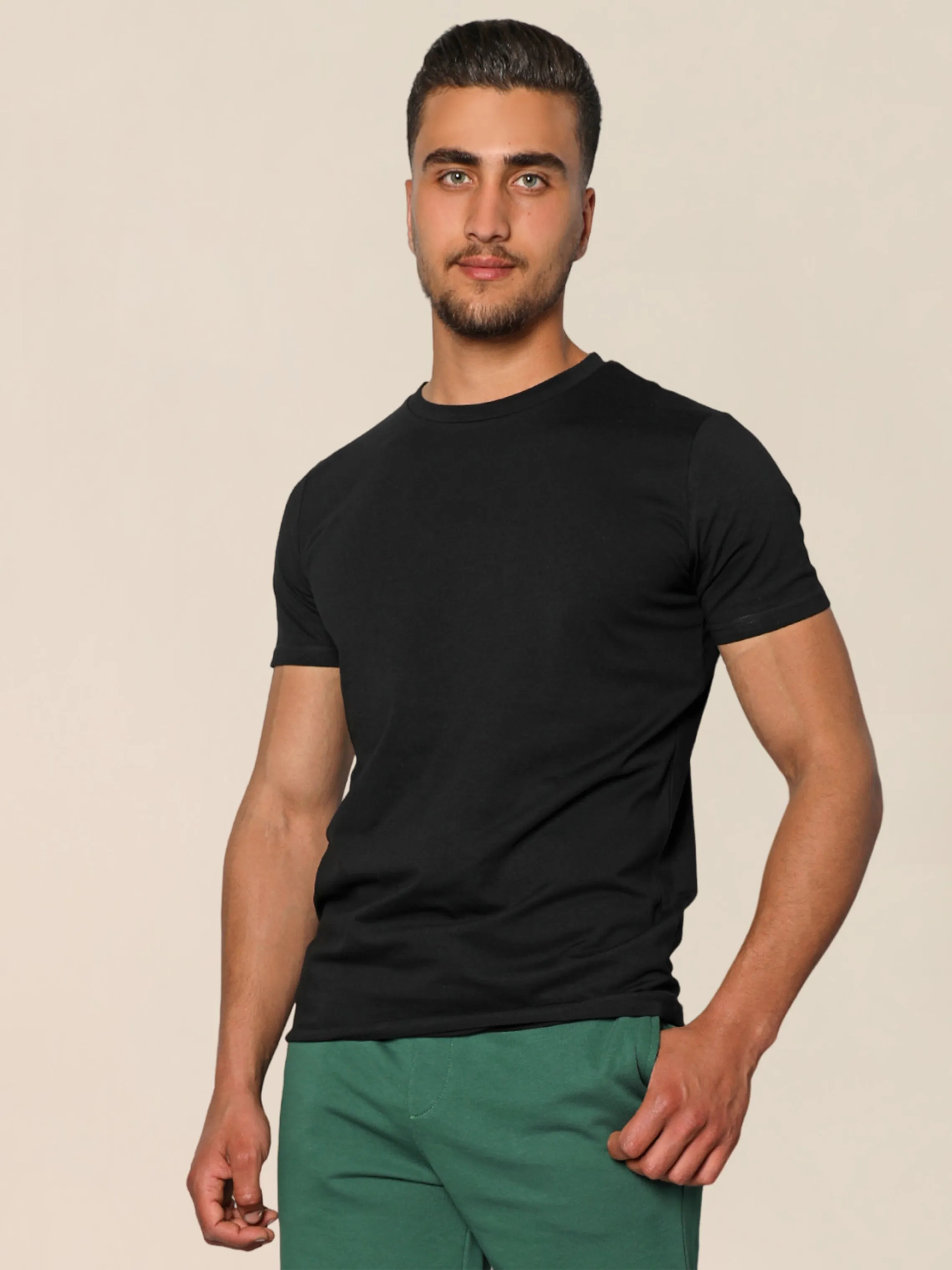 Black Jack Dapper Shortsleeved Basic T-shirt With Round Neck