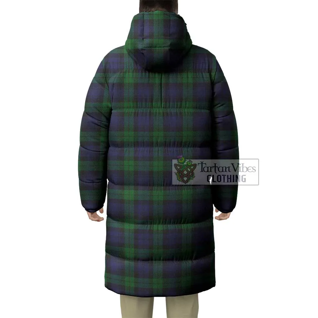 Black Watch Tartan Long Down Jacket