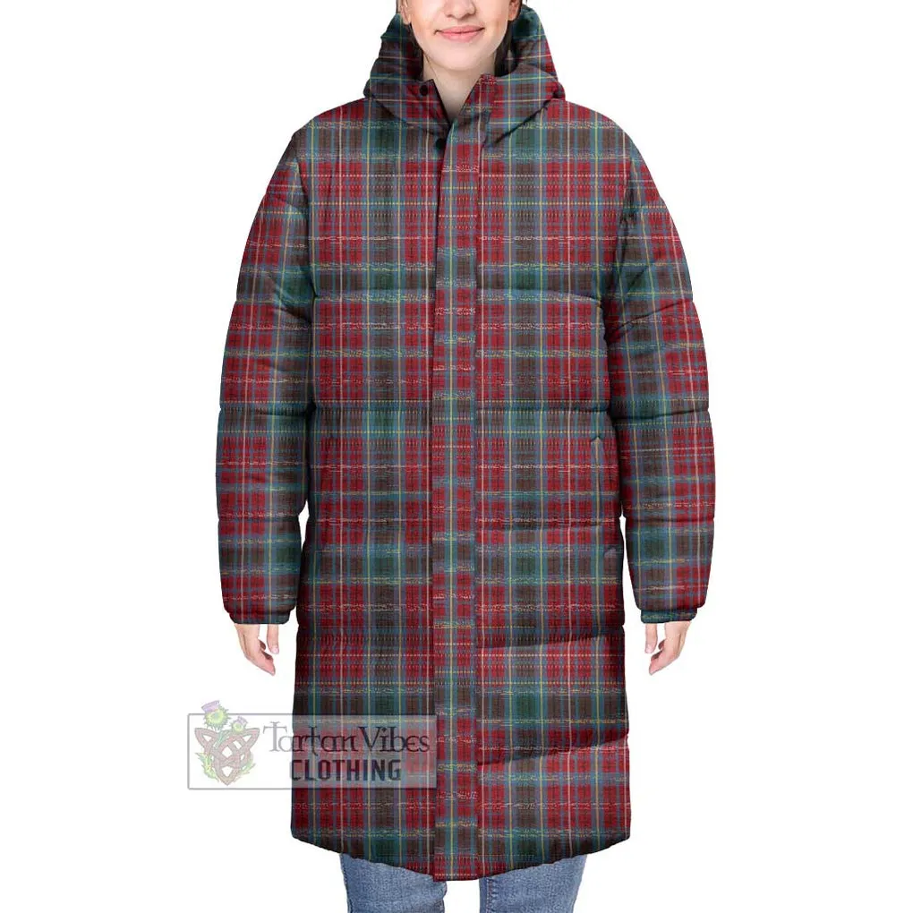 British Columbia Province Canada Tartan Long Down Jacket