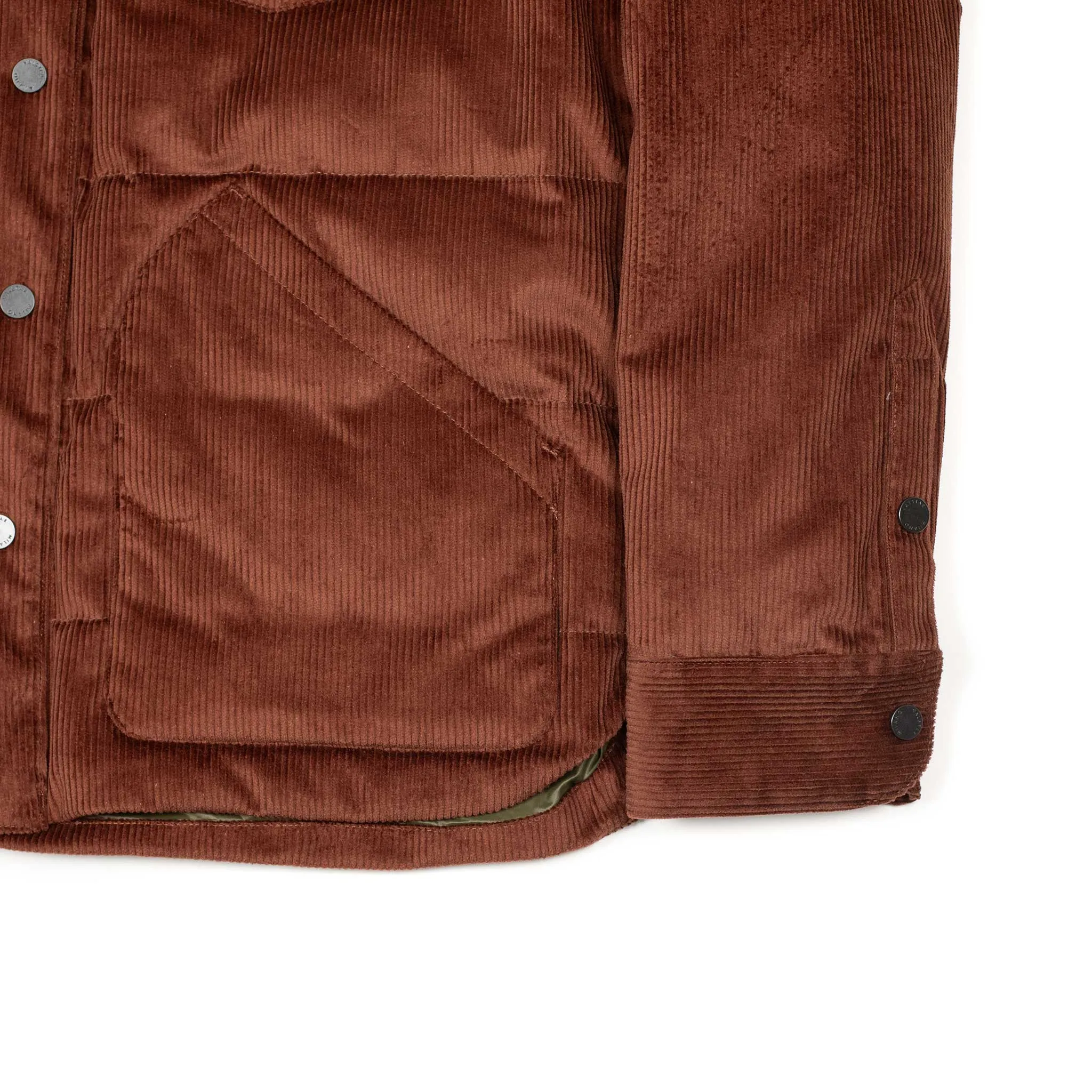 Buffalo corduroy down shirt jacket, Terra di Siena rusty brown