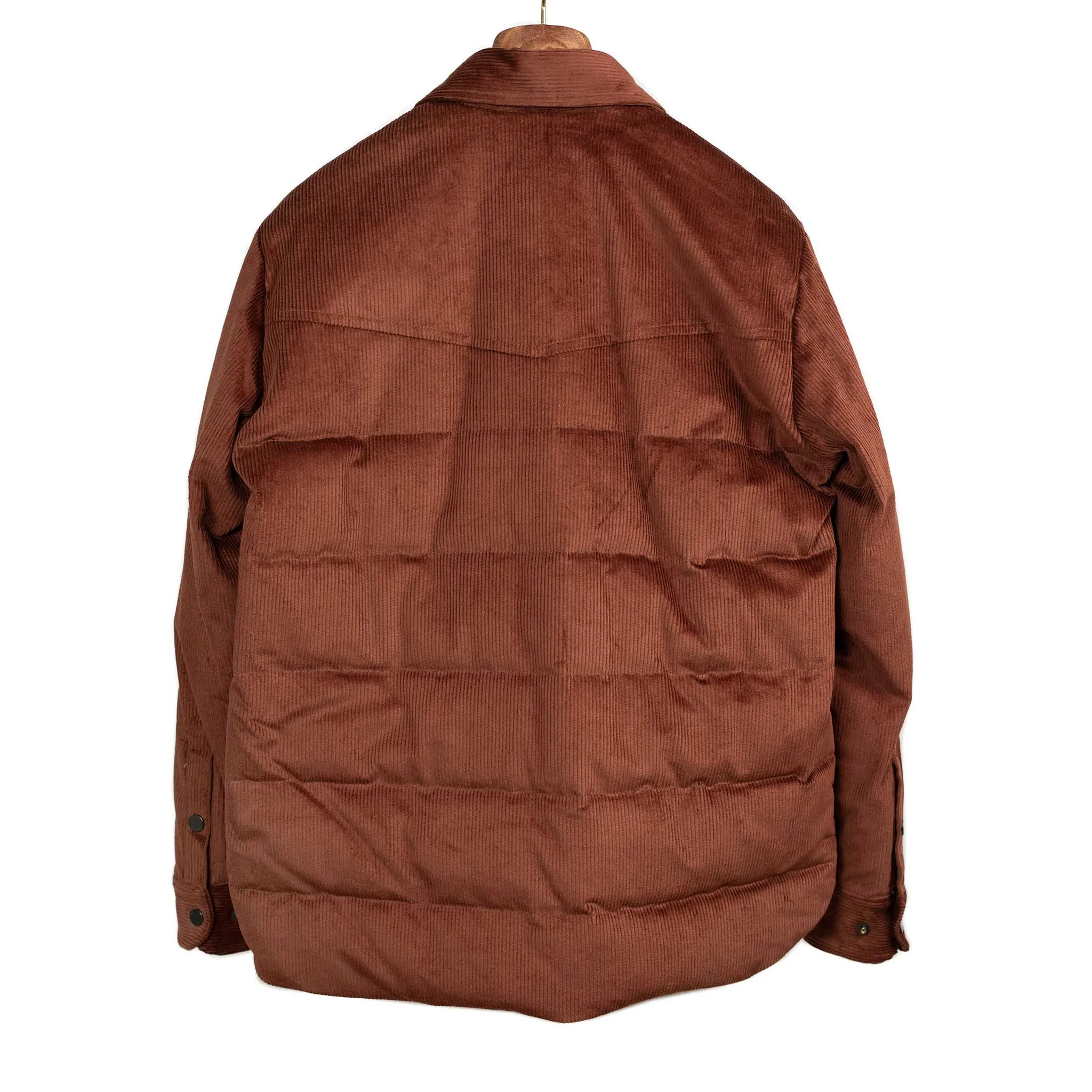 Buffalo corduroy down shirt jacket, Terra di Siena rusty brown