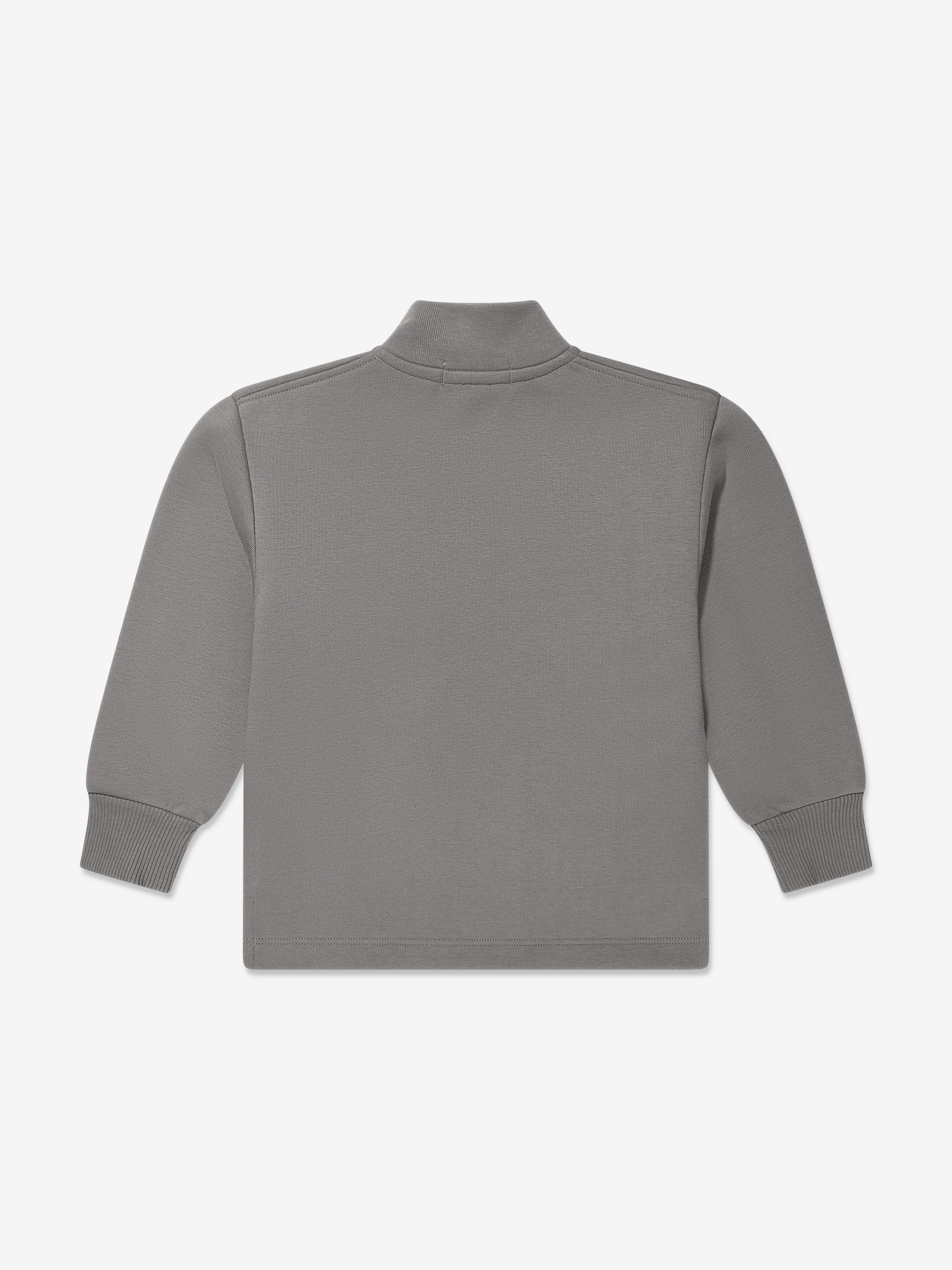 Calvin Klein Boys Half Zip Fleece Popover in Grey