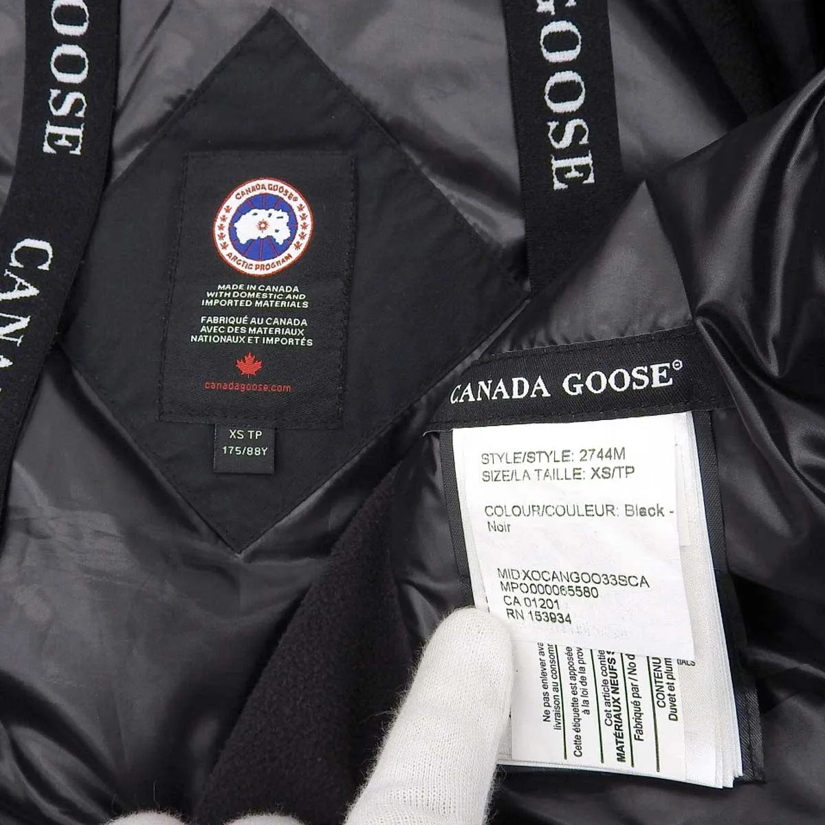 Canada Goose Down Jacket 2744M Black