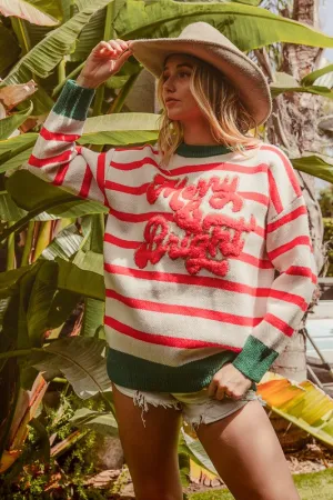 Candy Cane Cozy Sweater