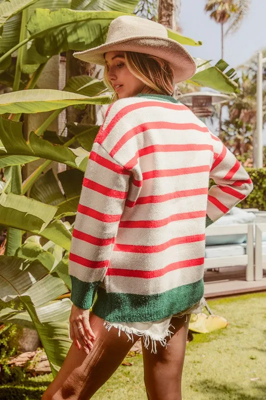 Candy Cane Cozy Sweater