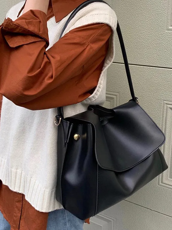 Casual Simple Chic Solid Color Shoulder Bag