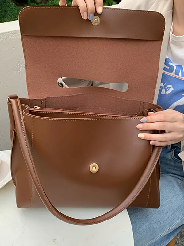 Casual Simple Chic Solid Color Shoulder Bag