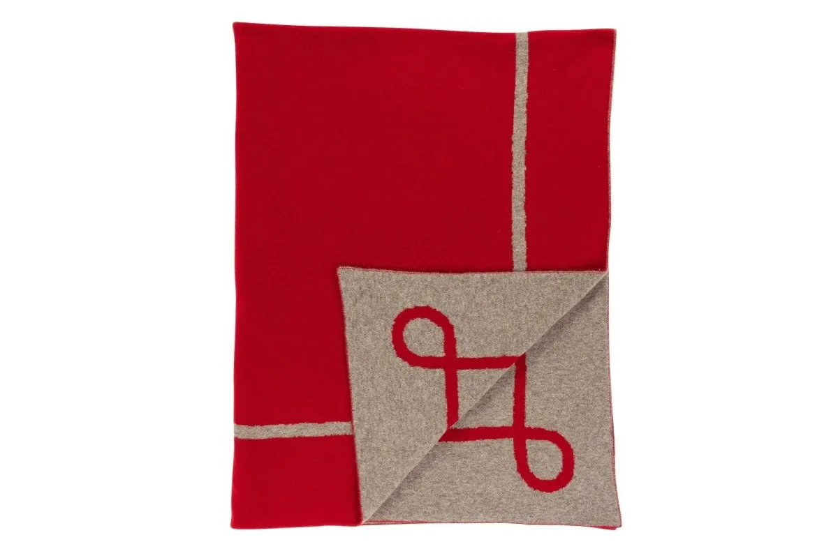 Crimson Cashmere Throw by Saved New York