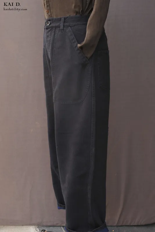 Double Faced Black Indigo Pants - 29