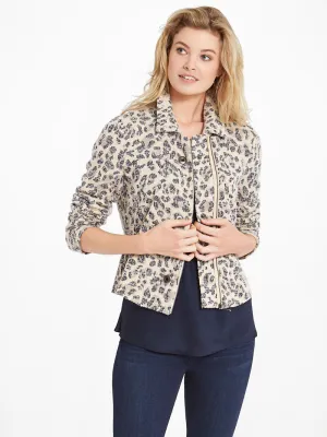 Faded Leopard Jacket in Neutral Multi