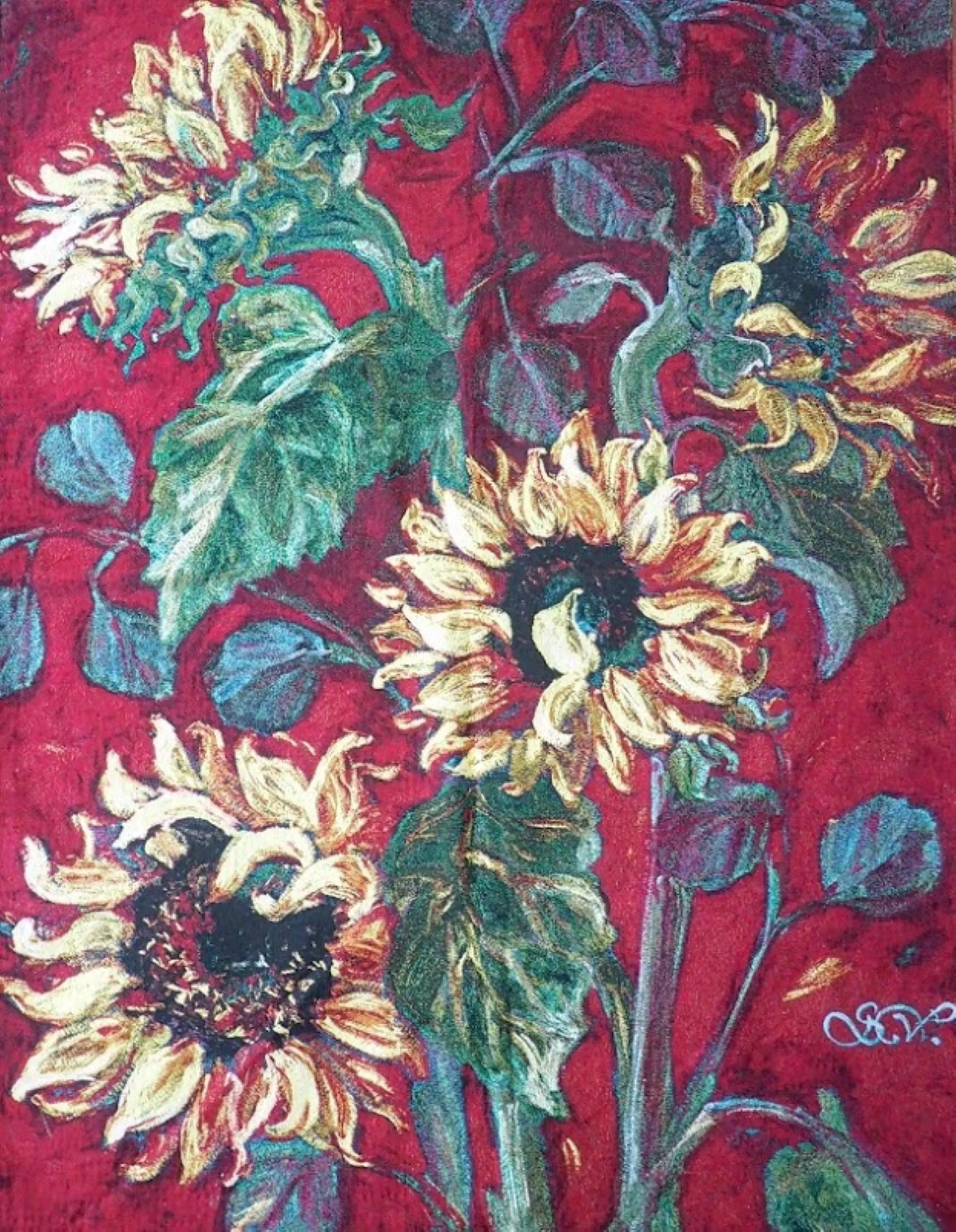 Fine Art Tapestry Jacquard Woven Work Of Art - hand crafted 100% natural cotton.