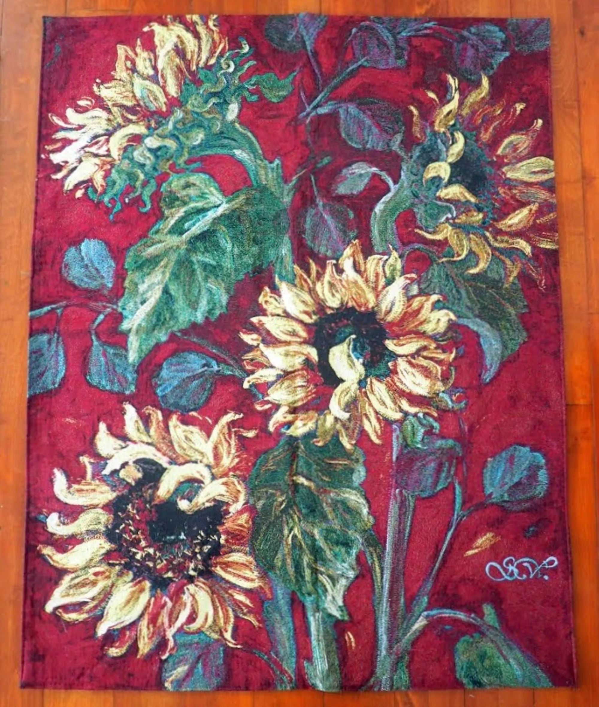 Fine Art Tapestry Jacquard Woven Work Of Art - hand crafted 100% natural cotton.