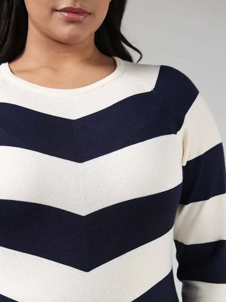 Gia Navy Striped Sweater