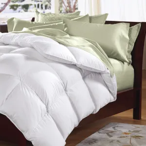 Goose Feather & Down Quilt 500GSM   Goose Feather and Down Pillows 2 Pack Combo Double White