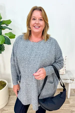 Grey Center Seam Sweater