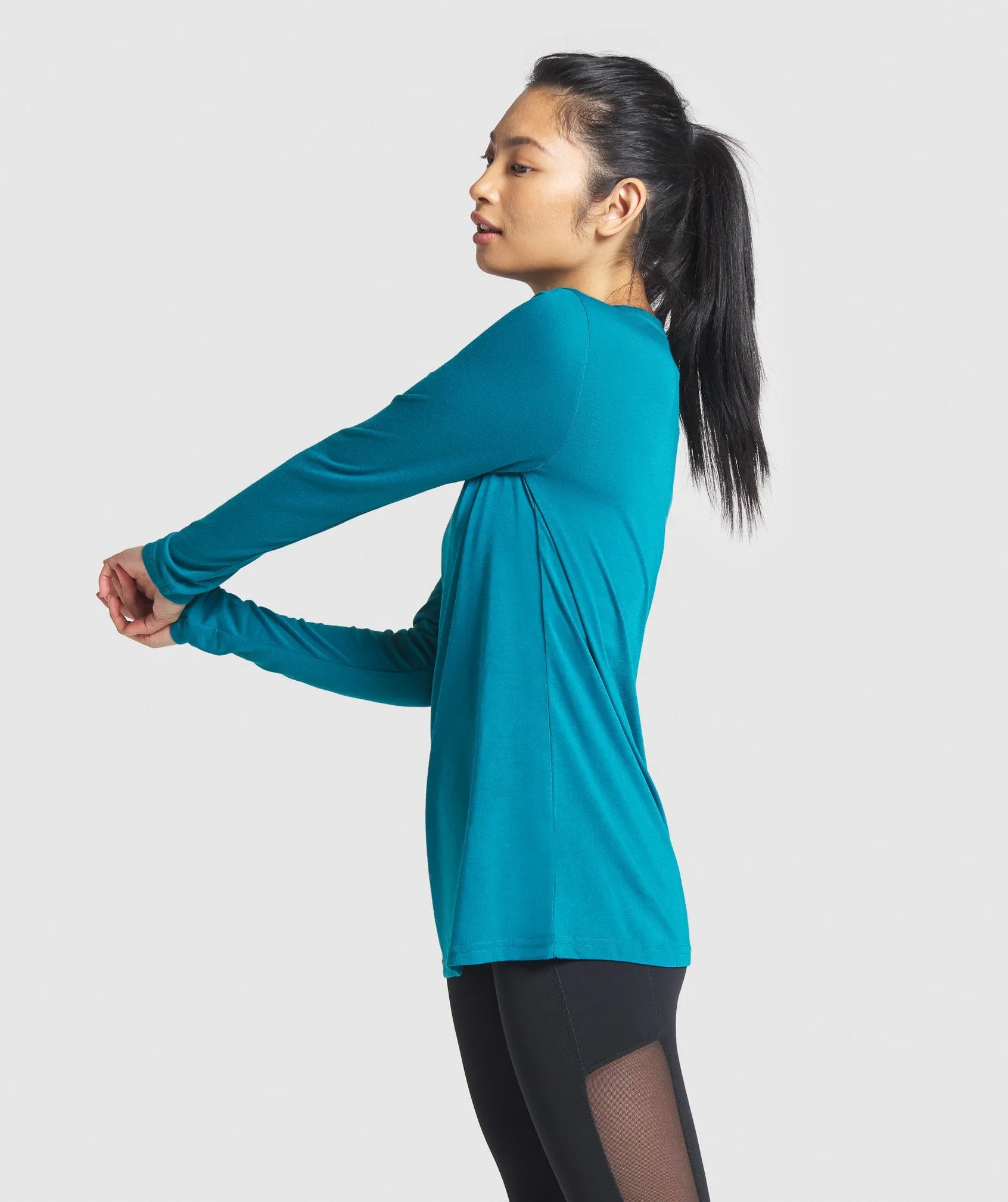 Gymshark Training Oversized Long Sleeve Tee - Teal