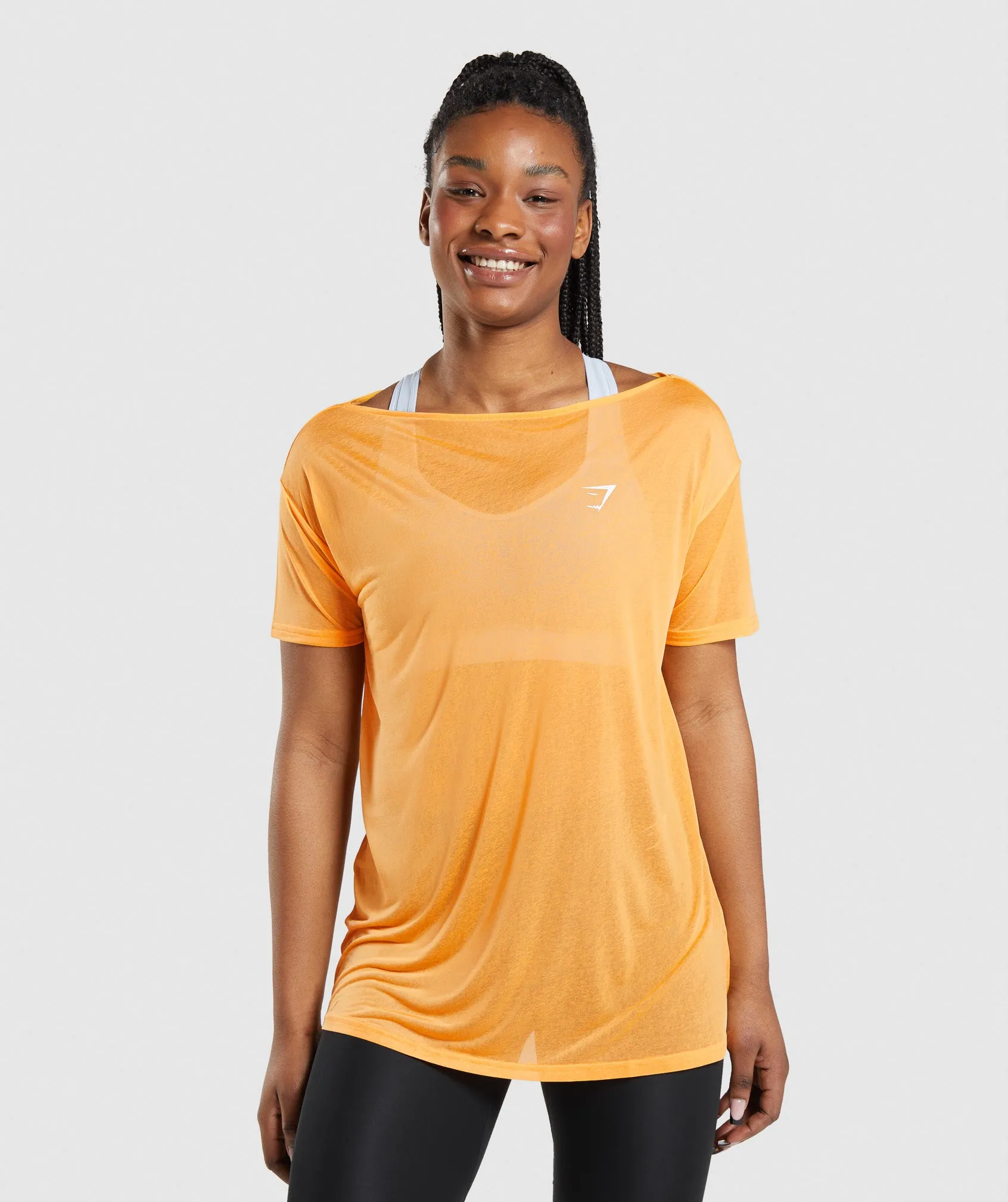 Gymshark Training Oversized Top - Apricot Orange