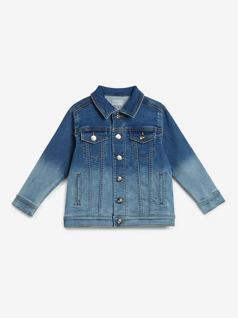 HOP Kids Blue Ombre Wash Denim Jacket