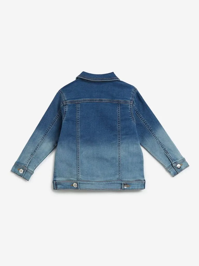 HOP Kids Blue Ombre Wash Denim Jacket