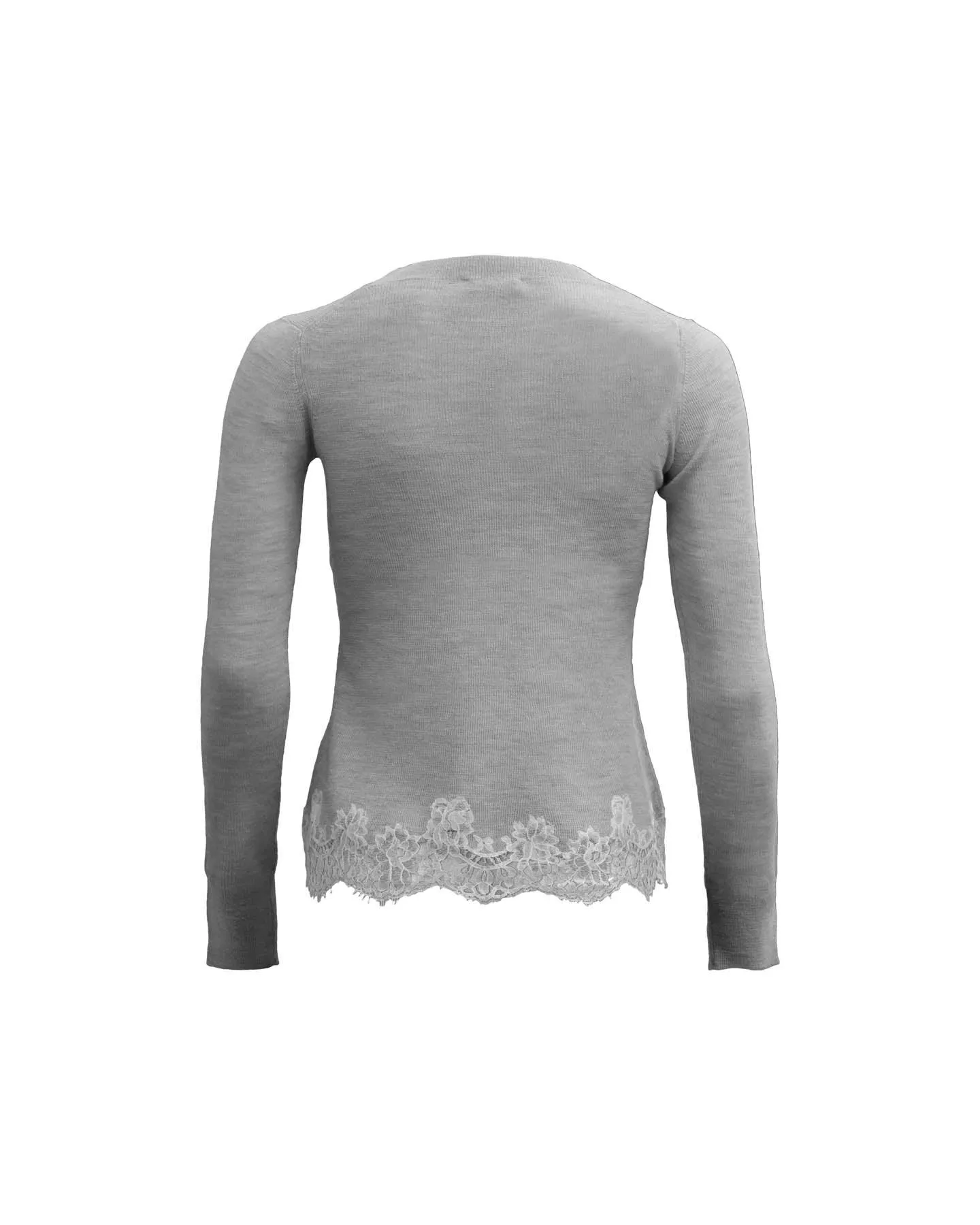 Lace Hem Pullover