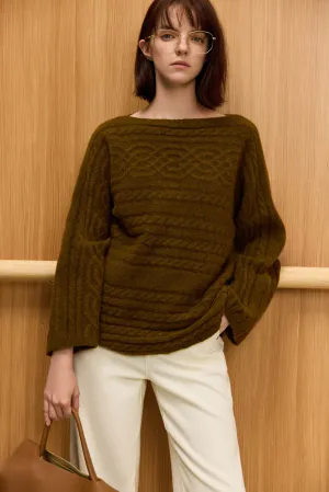 LILY Elegant Off-Shoulder Knit Sweater