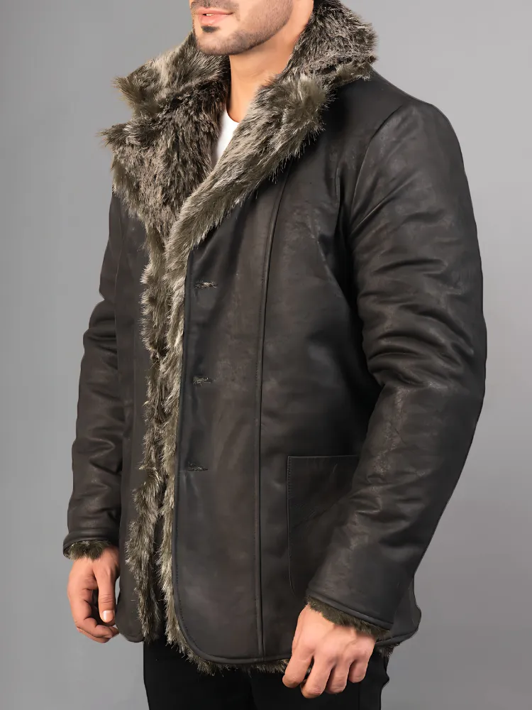 Men's Suede Jacket Warm Coats Male Outwear Winter