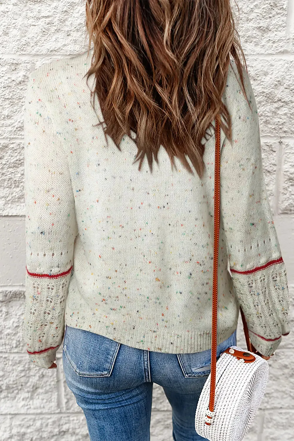 Multicolor Pilling Patterned Sweater