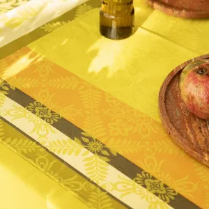 Mumbai yellow coated placemat by le jacquard français