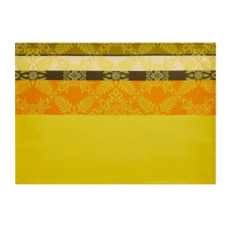 Mumbai yellow coated placemat by le jacquard français