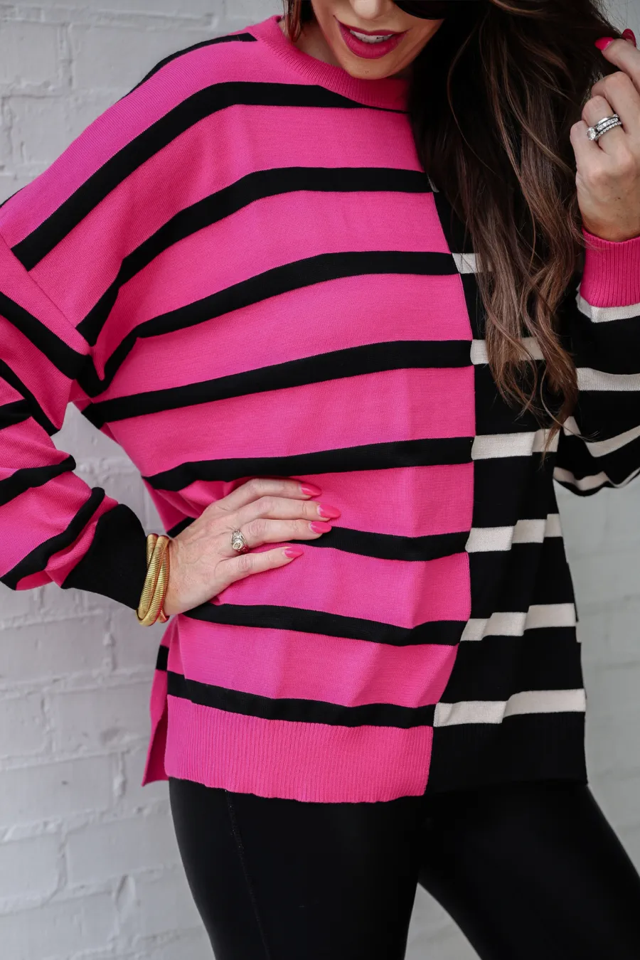 Pink Parker Striped Sweater by Jess Lea