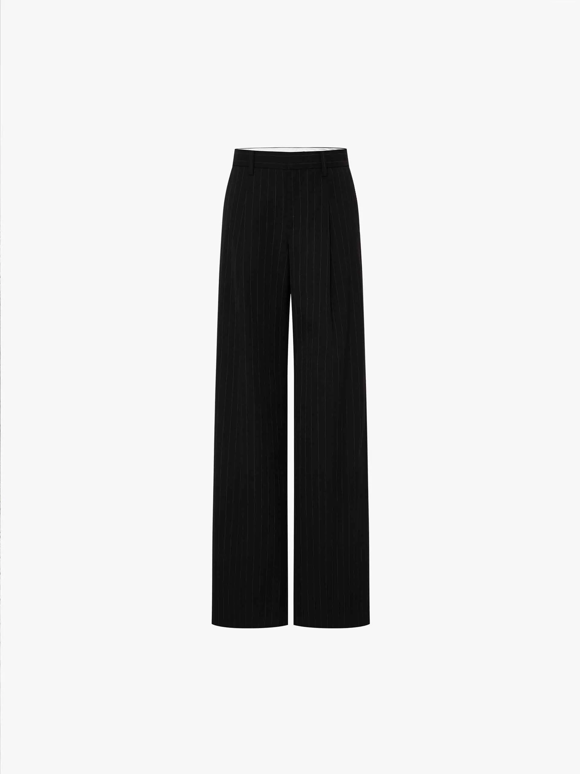 Pinstriped Wool Pants