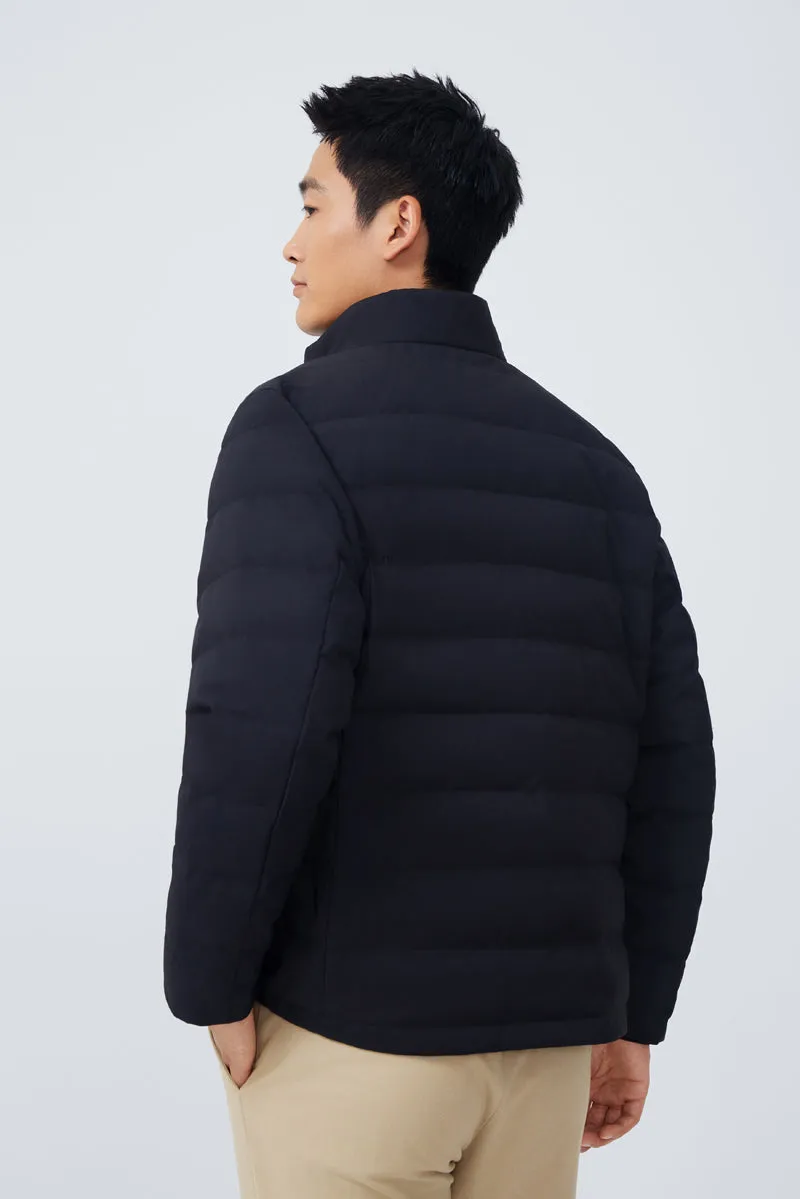 Quilted Down Jacket | Black BKFD01