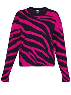 Rayon Poly Nylon Zebra Sweater