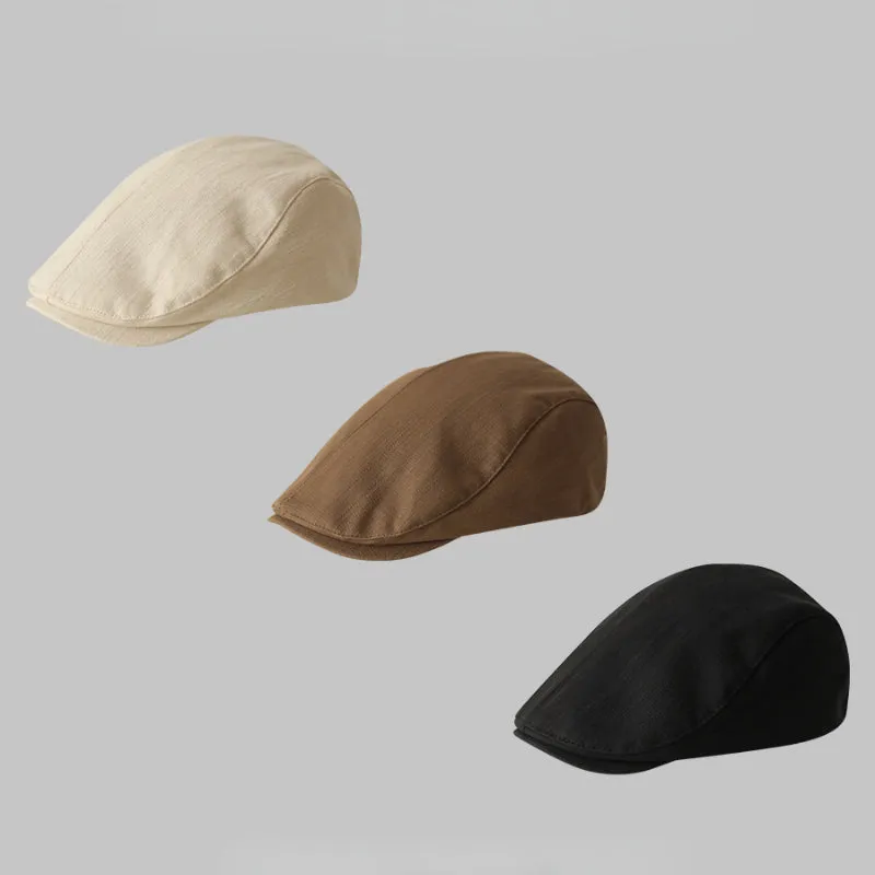 Retro British Simple Solid Color Hat