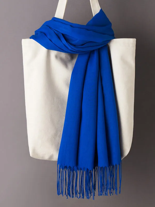 Simple Tasseled Solid Color Shawl&Scarf