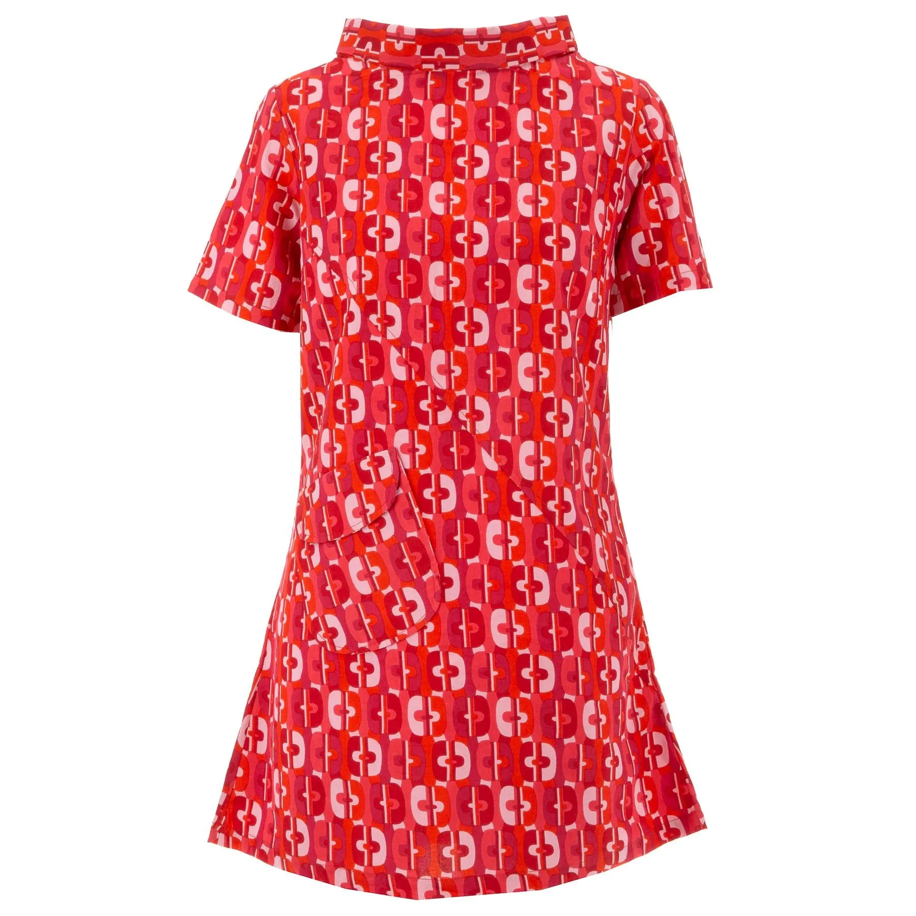 Sixties Shift Dress - Hot Sunset