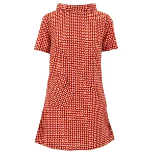 Sixties Shift Dress - Orange Eclipse