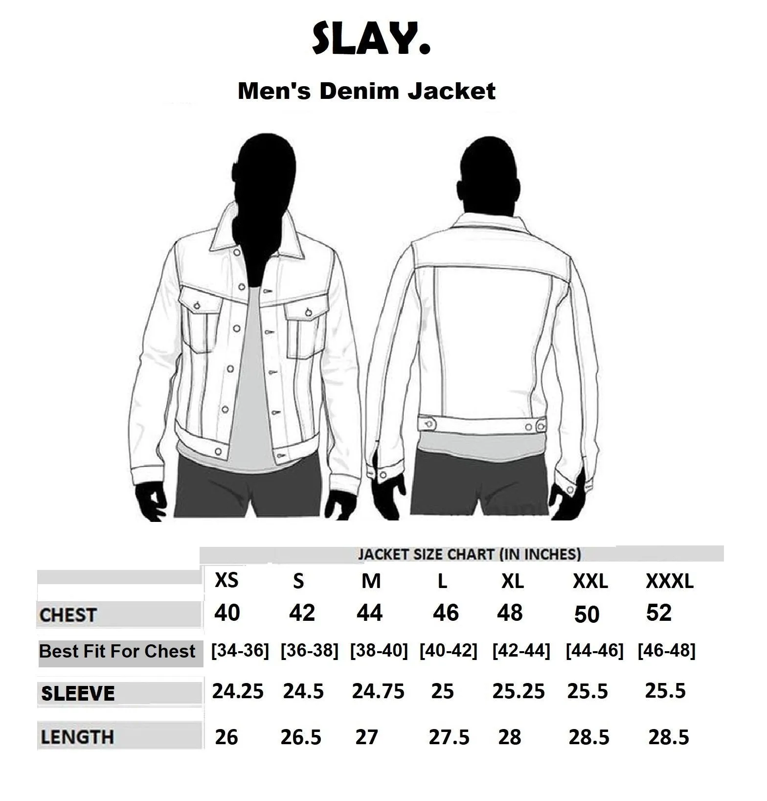 SLAY. Men's Full Sleeves Ombre Effect Solid Button-Down Ripped Denim Jacket